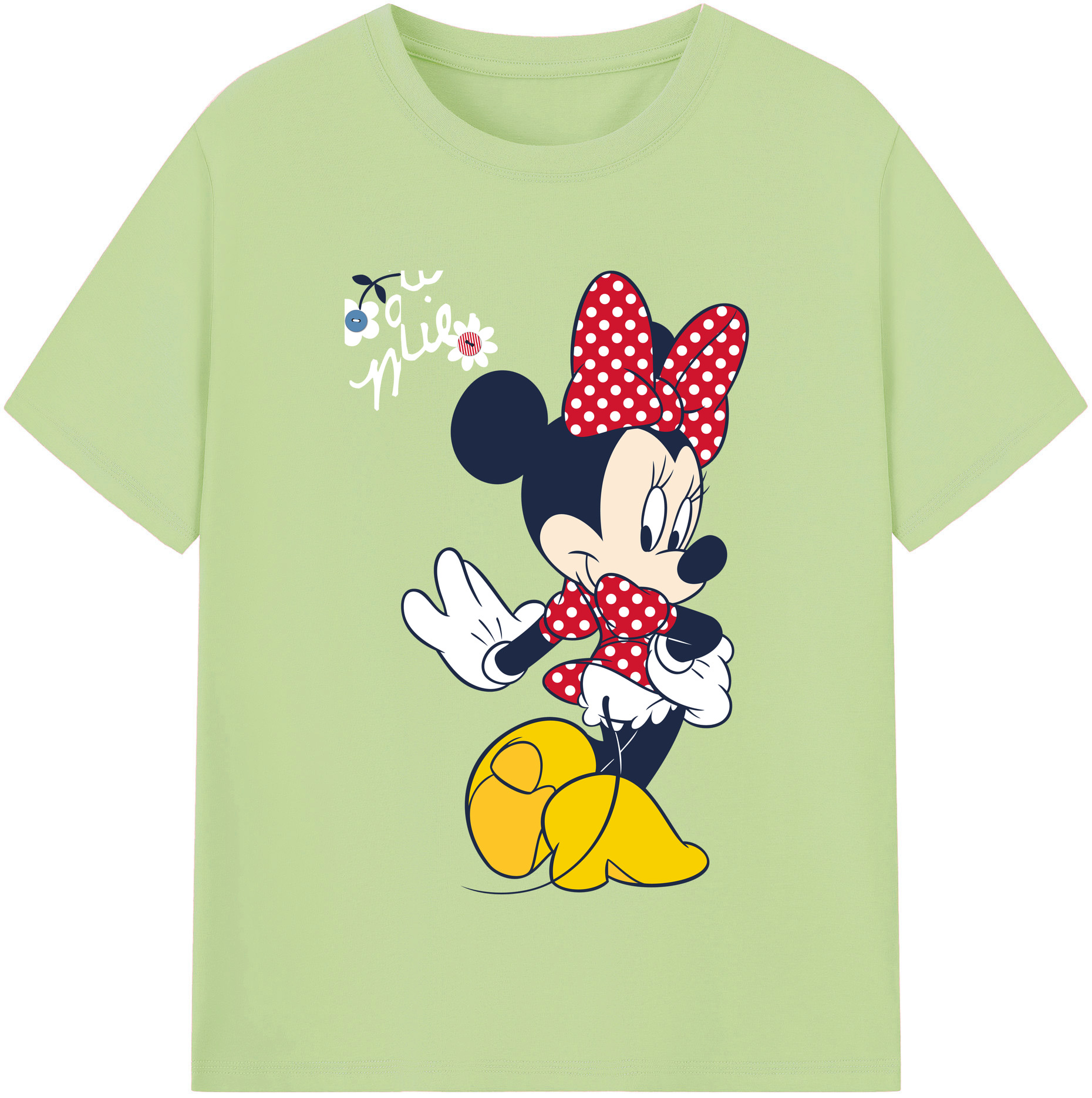（画像用） ミッキーマウス Mickey Mouse 綿100％半袖Tシャツ（フロントプリント）